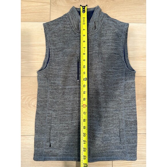Johnnie-O Full Zip Vest BOYS Size 10 Quarry Heathered Grey Blue Liner - Picture 5 of 13